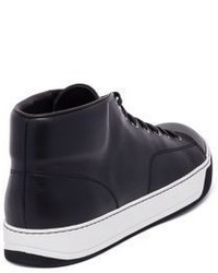 Lanvin Leather Mid Top Sneakers