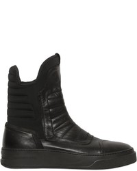 Bruno Bordese Leather Neoprene Tall Sneakers