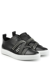 Dsquared2 Leather Sneakers With Studded Straps