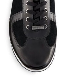 Versace Leather Suede Sneakers