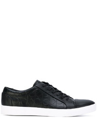 Calvin Klein Logo Embossed Lace Up Sneakers