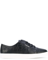 Calvin Klein Logo Embossed Lace Up Sneakers