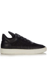 Filling Pieces Low Top Leather And Mesh Trainers