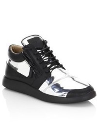 Giuseppe Zanotti Metallic Runner Leather Sneakers