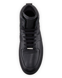 Maison Margiela Mm1 Leather Mid Top Sneakers