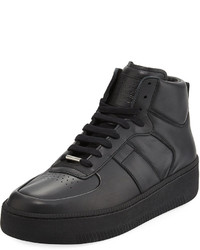 Maison Margiela Mm1 Leather Mid Top Sneakers