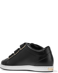 Jimmy Choo Ny Studded Leather Sneakers Black
