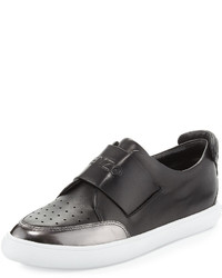 Kenzo Perforated Leather Logo Sneaker Black