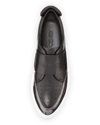 Kenzo Perforated Leather Logo Sneaker Black