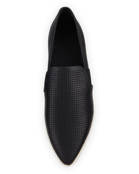 Vince Pierce Perforated Leather Skate Sneaker Black