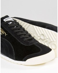 Puma Roma Og Leather Sneakers In Black 36132002