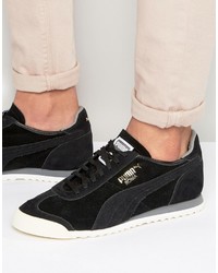 Puma Roma Og Leather Sneakers In Black 36132002