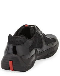 Prada Punta Ala Patent Leather Sneaker