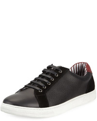 Joe's Jeans Racer Perforated Leather Sneaker Black