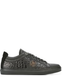 Roberto Cavalli Embossed Crocodile Effect Sneakers