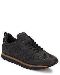 Salvatore Ferragamo Mustang Perforated Leather Sneakers
