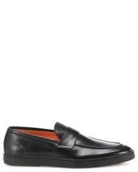 Santoni Sneaker Sole Leather Penny Loafers