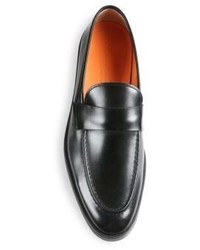 Santoni Sneaker Sole Leather Penny Loafers