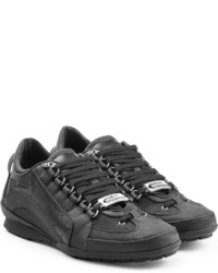 DSQUARED2 Sneakers With Leather Mesh And Suede