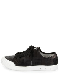 Rag & Bone Standard Issue Perforated Lace Up Sneaker Black