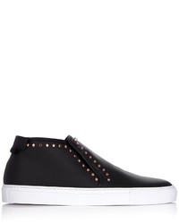 Givenchy Stud Embellished Mid Top Leather Trainers