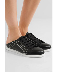Alexander McQueen Studded Leather Sneakers Black