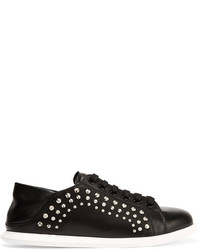 Alexander McQueen Studded Leather Sneakers Black