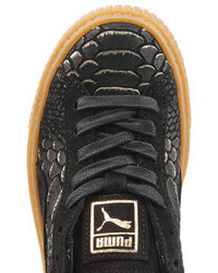 Puma Textured Leather Creeper Sneakers