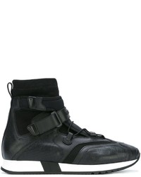 Versace Strap Laced Hi Top Sneakers
