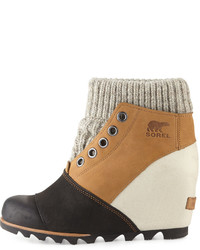 Sorel Joanietm Sweater Wedge Bootie Elk