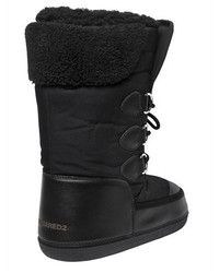 Dsquared2 Nylon Leather Snow Boots