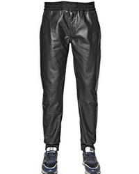 Dirk Bikkembergs 16nappa Leather Jersey Trousers