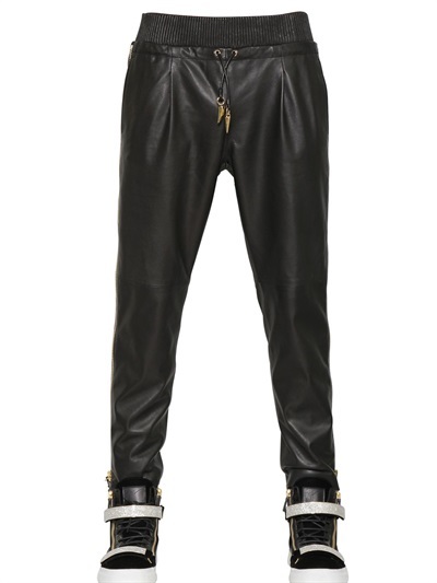 17cm Nappa Leather Trousers, $2,550 | LUISAVIAROMA | Lookastic.com