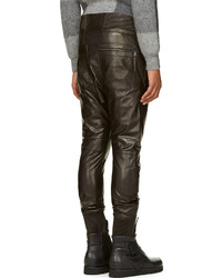 Alexandre Plokhov Black Leather Sarouel Pants