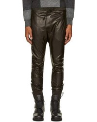 Alexandre Plokhov Black Leather Sarouel Pants