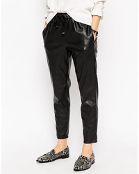Asos Tall Leather Look Joggers