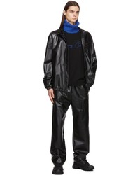 Opening Ceremony Black Faux Leather Track Pants