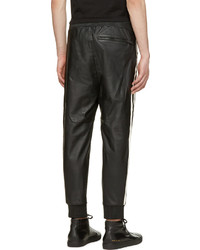 DSQUARED2 Black Leather Trousers