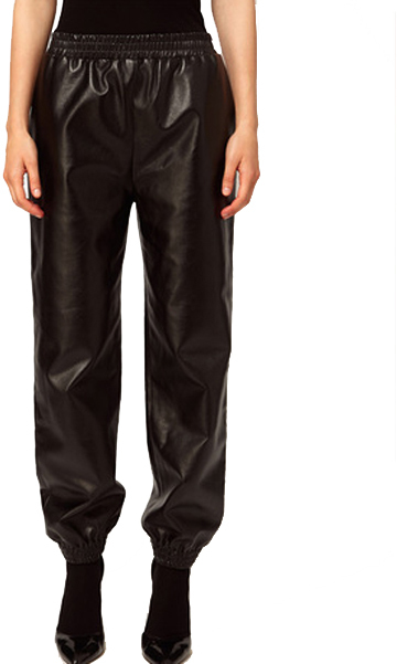 pleather joggers