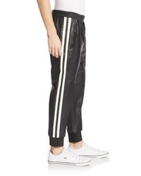 DSQUARED2 Leather Striped Track Pants