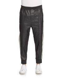 DSQUARED2 Leather Striped Track Pants