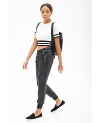 Forever 21 Faux Leather Joggers