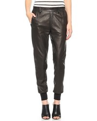 Vince Gart Wass Leather Jogger Trousers