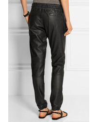 Lot 78 Lot78 Perforated Leather Track Pants