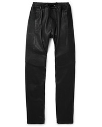 Balmain Slim Fit Leather Sweatpants