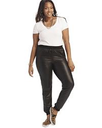 Wet Seal Faux Leather Jogger Pant