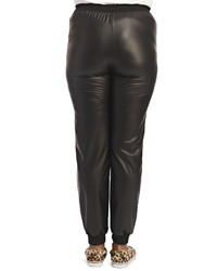 Wet Seal Faux Leather Jogger Pant