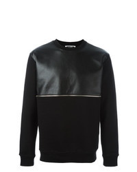 Black Leather Sweatshirt