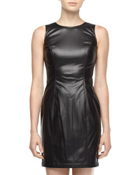 Marc New York By Andrew Marc Faux Leather Sleeveless Dress Black