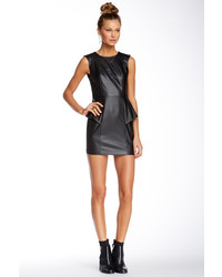 BCBGeneration Faux Leather Cutout Sleeveless Dress